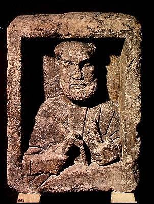 Stele depicting a cooper by Gallo Roman